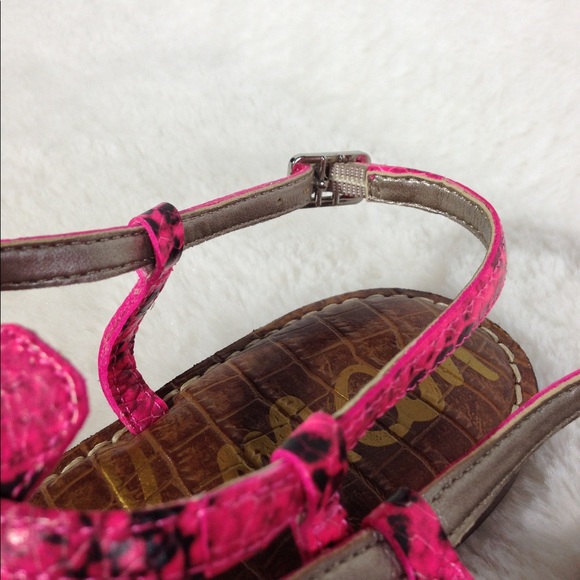 NWOT Sam Edelman Gigi Snake Print Leather Sandals - Picture 5 of 7